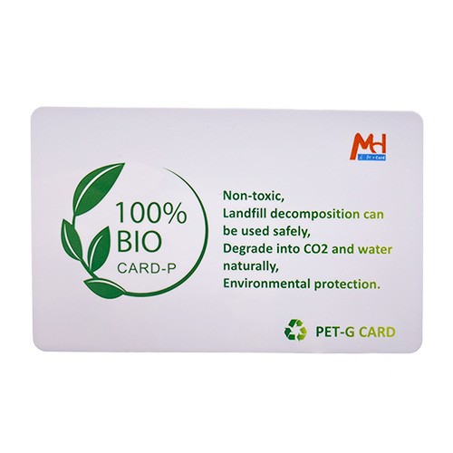 Impressão de logotipo personalizado, material PETG ecológico, cartão de plástico RFID NFC