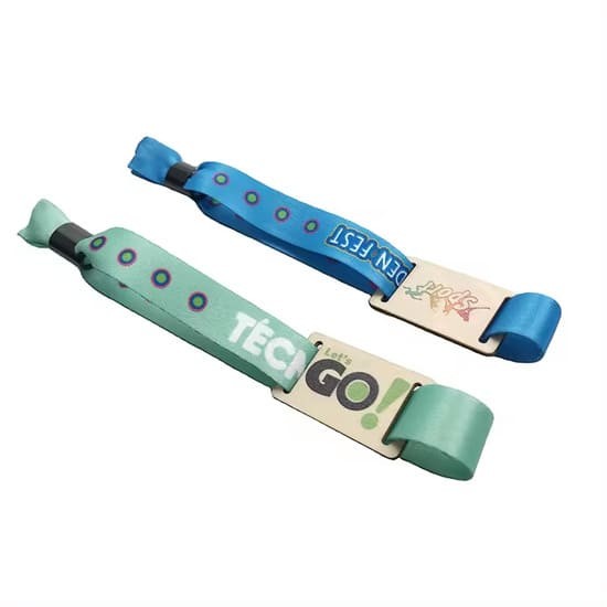 Pulseira RFID RPET ecológica de 13,56 MHz com logotipo personalizado para festivais sem dinheiro