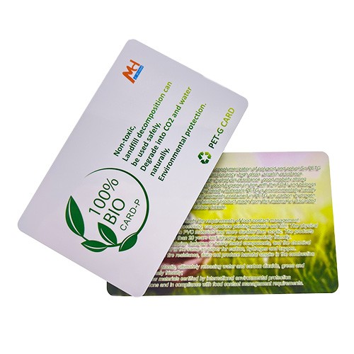 Impressão de logotipo personalizado, material PETG ecológico, cartão de plástico RFID NFC
