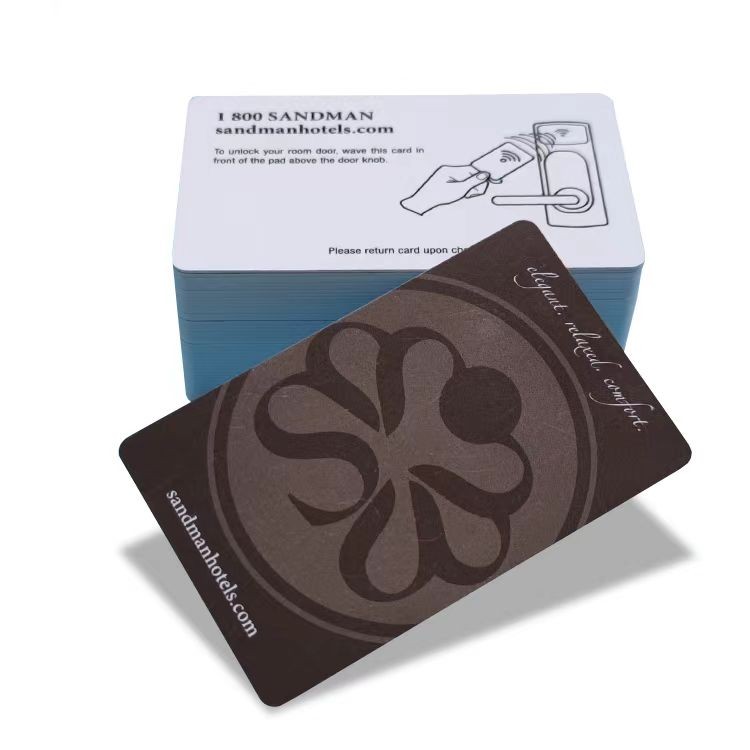 Cartão-chave de hotel personalizado com criptografia MIFARE 1K/4K de 13,56 MHz e controle de acesso em PVC RFID