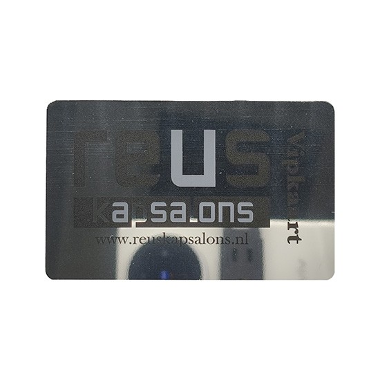 Cartão de visita personalizado em espelho de plástico PVC com impressão de logotipo