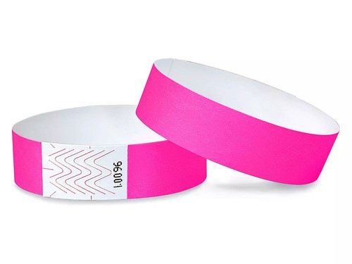 Pulseira de Tyvek descartável com logotipo personalizado à prova d'água e RFID para festa de festival