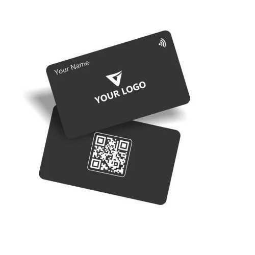 Cartão NFC RFID para mídia social personalizado para impressão em PVC preto fosco