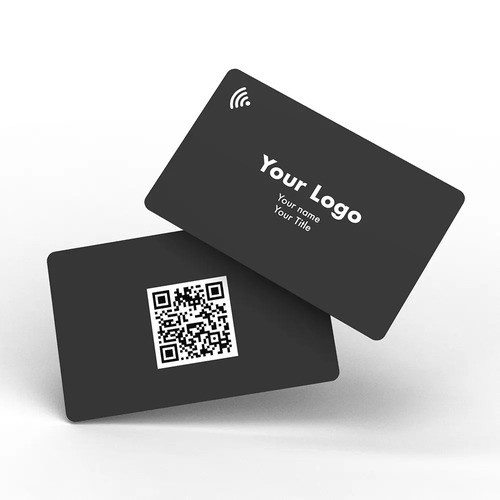 Cartão NFC RFID para mídia social personalizado para impressão em PVC preto fosco