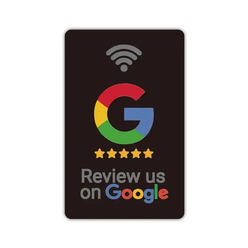 Cartão de PVC RFID programável personalizado para mídia social NFC Google Review Card