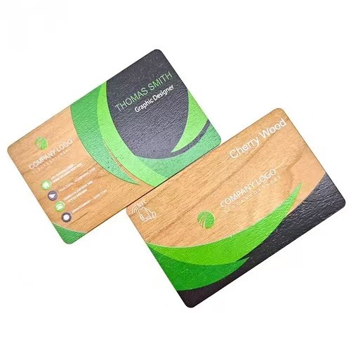 Cartão de visita de bambu de madeira RFID NFC CR80 personalizado, controle de acesso, cartão-chave de hotel