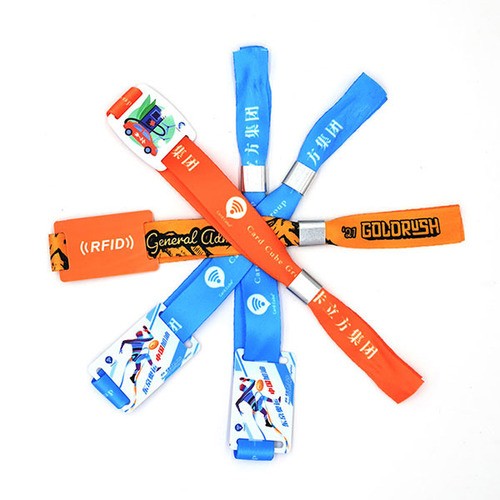 Pulseira de tecido com cartão RFID PVC para atividades em festivais de música