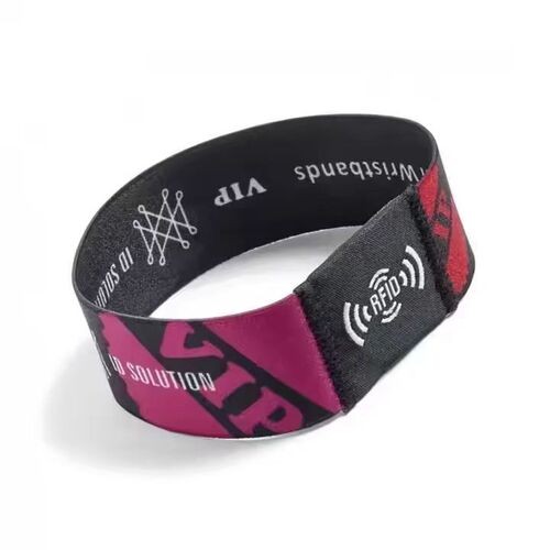 Pulseira RFID elástica programável à prova d'água com logotipo personalizado