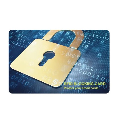 Cartão de bloqueio RFID antirroubo com impressão personalizada e número de série