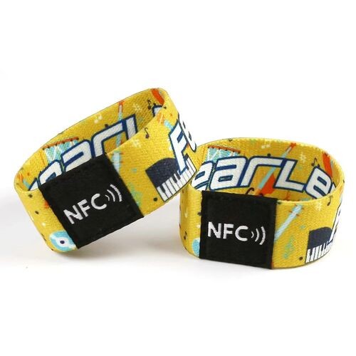 Pulseira RFID elástica programável à prova d'água com logotipo personalizado
