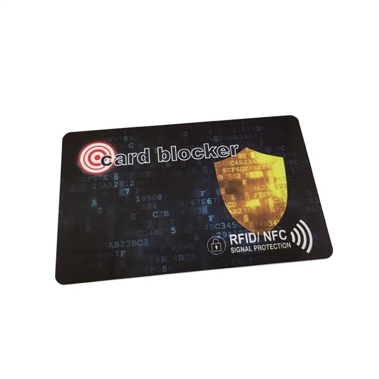 Cartão de bloqueio RFID antirroubo com impressão personalizada e número de série