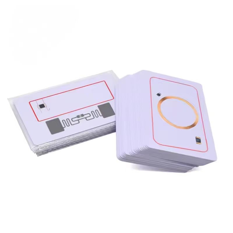 Impressão personalizada 13,56 MHz + 125 kHz Cartão composto RFID de dupla frequência para controle de acesso
