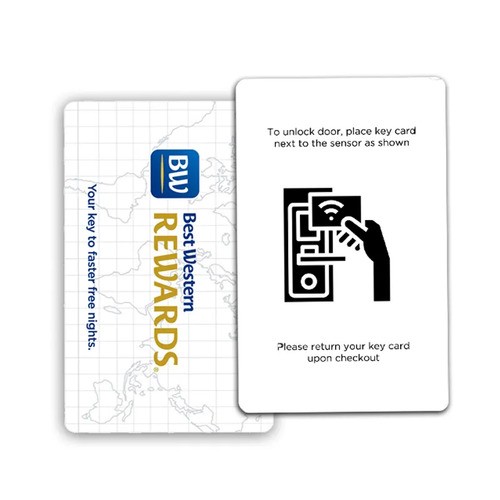 Cartões-chave de hotel RFID personalizados Ultralight EV1 para sistemas de fechadura Salto, Hilton, IGH, Onity