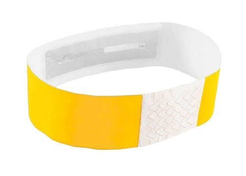 Pulseira descartável de papel Tyvek RFID para ingressos personalizados à prova d'água para atividades