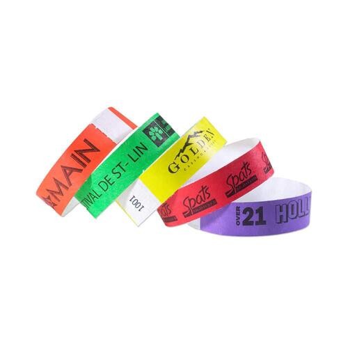 Pulseira descartável de papel Tyvek RFID para ingressos personalizados à prova d'água para atividades