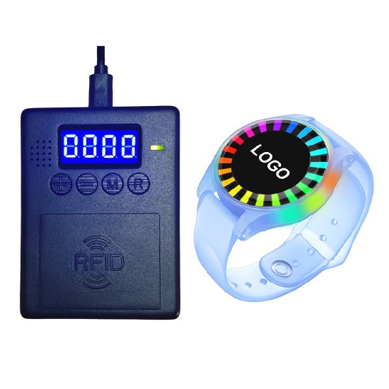 Pulseiras de controle de acesso RFID com contagem regressiva e lembrete de tempo para atrações baseadas em tempo