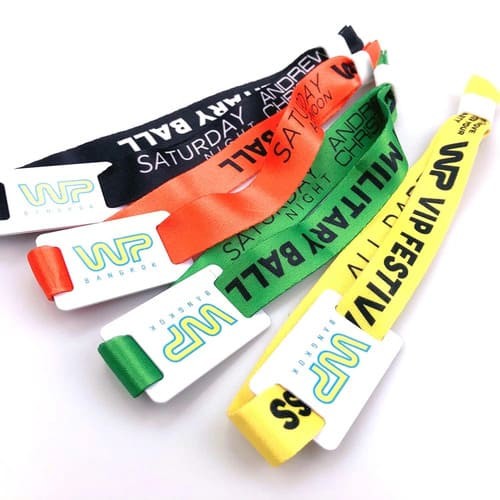 Pulseira de poliéster RFID ajustável de 13,56 MHz para festivais musicais esportivos e eventos sem dinheiro