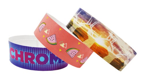Bilhete de Controle de Acesso Pulseiras de Papel Descartáveis ​​com Logotipo Personalizado