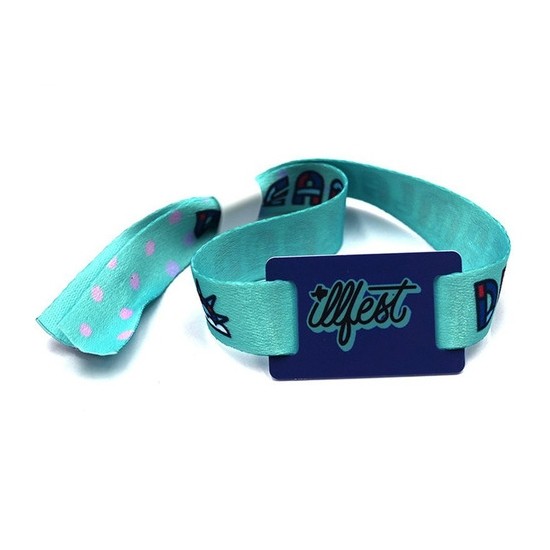Pulseiras de tecido com cartão RFID PVC com design ajustável para ajuste seguro e confortável em eventos