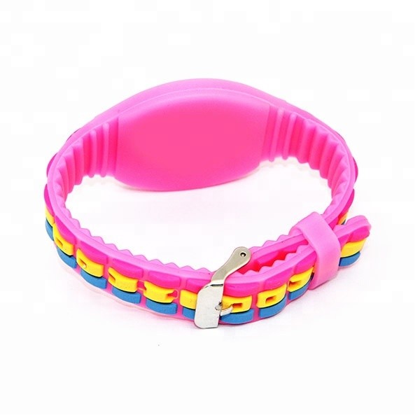 Pulseira de silicone RFID com cores personalizadas e ajustável