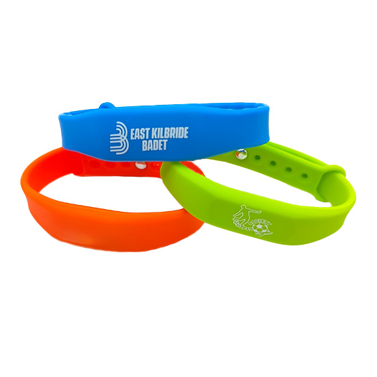 Pulseira de silicone RFID à prova d'água para controle de acesso e gerenciamento de membros