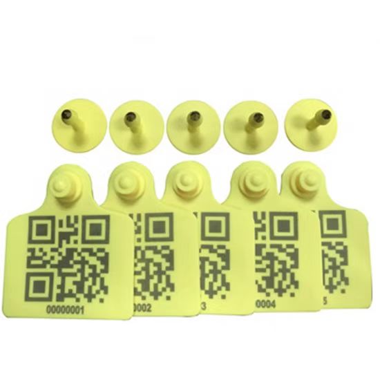 Atacado de etiquetas auriculares inteligentes UHF RFID de longo alcance para animais, código QR, para ovelhas e porcos