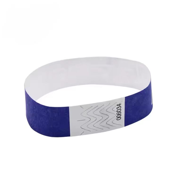Pulseira de papel RFID descartável para controle de acesso em parques de diversões