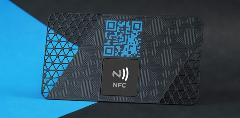 NFC tag with QR code NFC tag with QR code