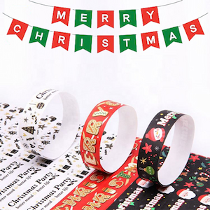 waterproof disposable wristband for Christmas