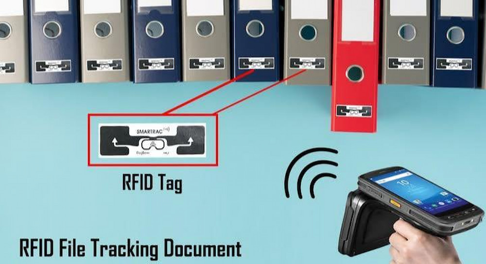 RFID file tracking tag