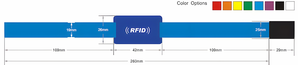 Adjustable RFID Nylon Wristband