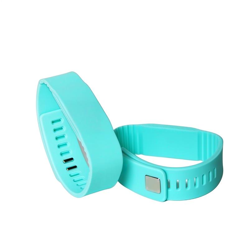 Custom logo RFID silicone wristband with embossed and printed branding options