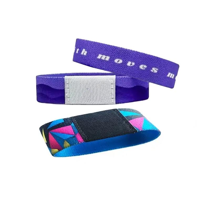 waterproof RFID fabric wristband custom logo design