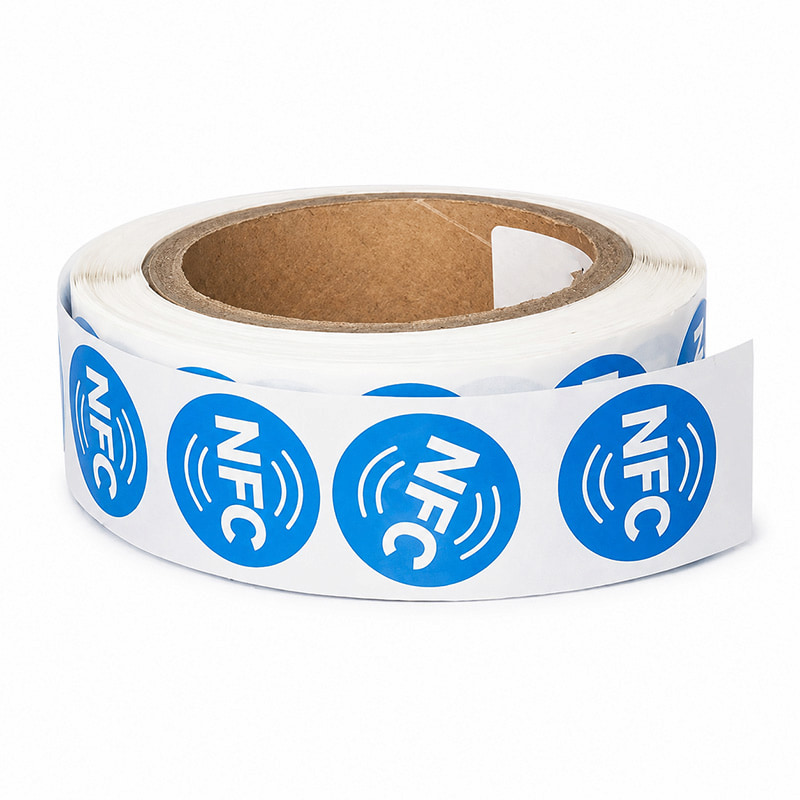 Custom NTAG213 NFC review stickers with logo printing
