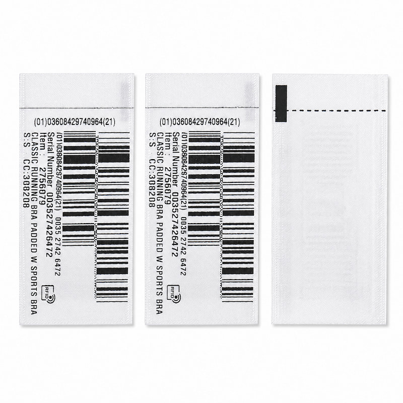 Custom RFID care label for retail garments