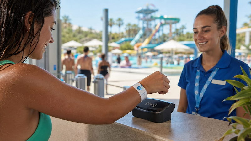 Waterproof RFID Tyvek paper wristband used for event access and visitor identification Waterproof RFID Tyvek paper wristband used for event access and visitor identification