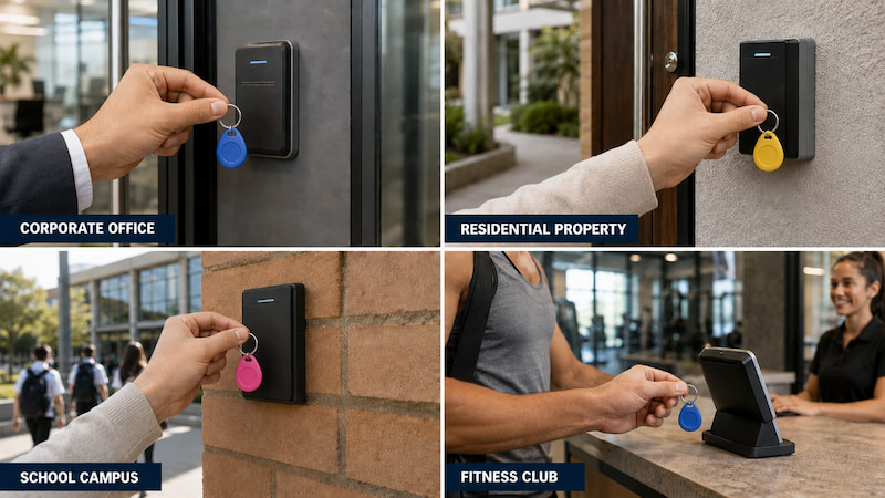 ABS RFID key fobs for corporate residential campus and membership access projects