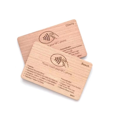 Cartão de madeira RFID ecológico