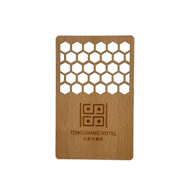 Cartão-chave RFID de madeira de bambu para hotel