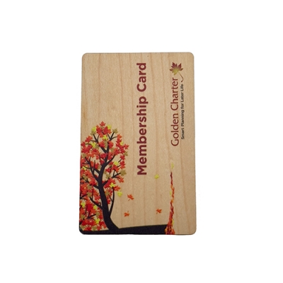 Cartões RFID de madeira sustentáveis