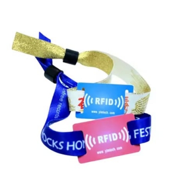 Pulseira de poliéster RFID ajustável