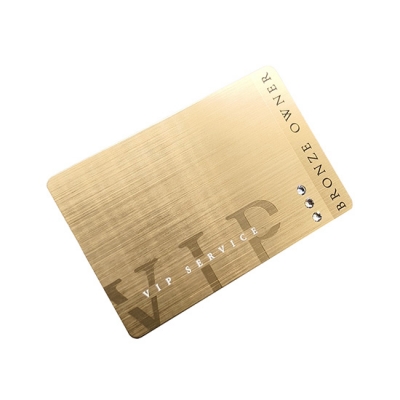 Cartão RFID escovado de cor metálica