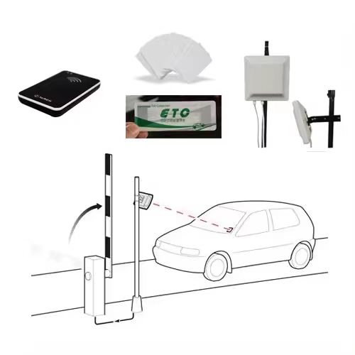 Qual é a etiqueta RFID no para-brisa de um carro?